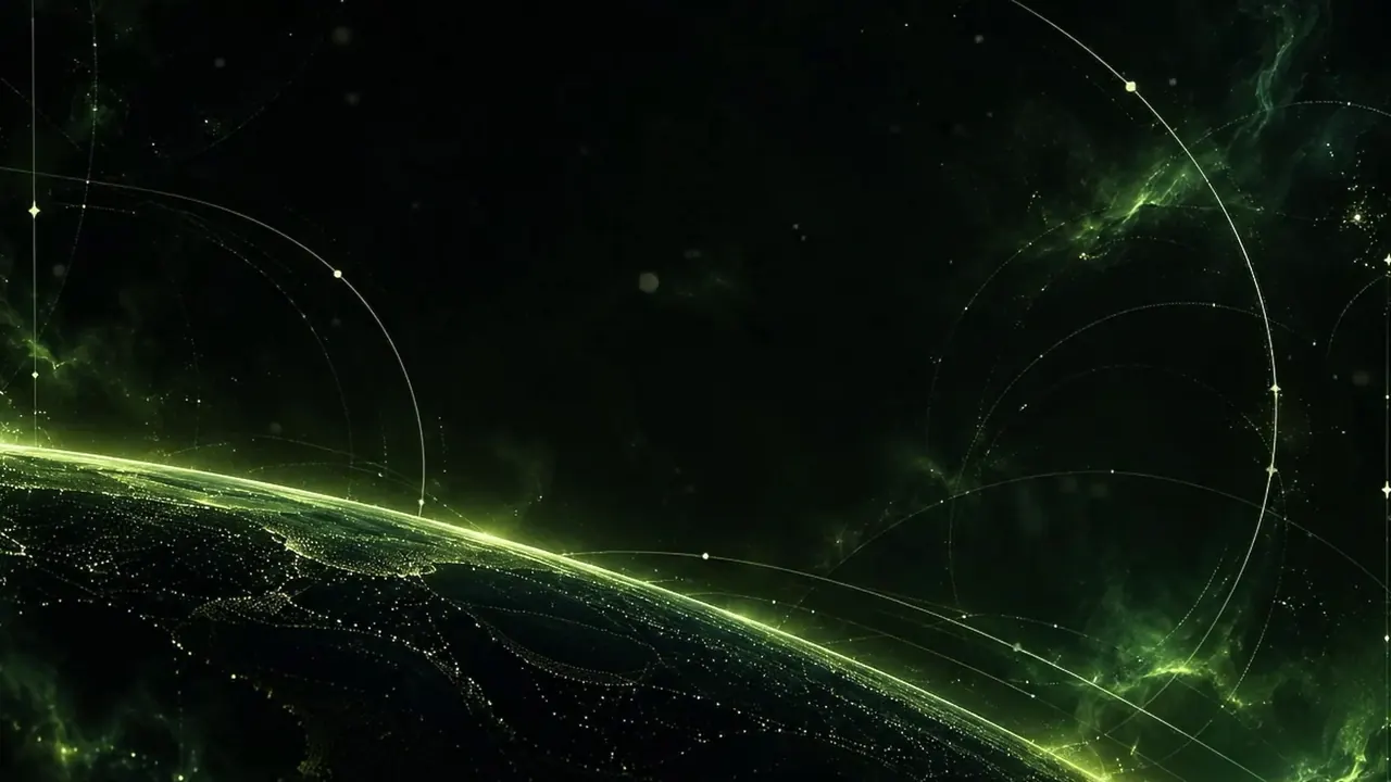 Zextha’s dark green visual world of connected paths